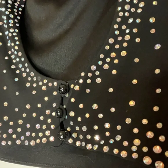 2-Piece Black with Rhinestone Formal - Picture 3 of 9